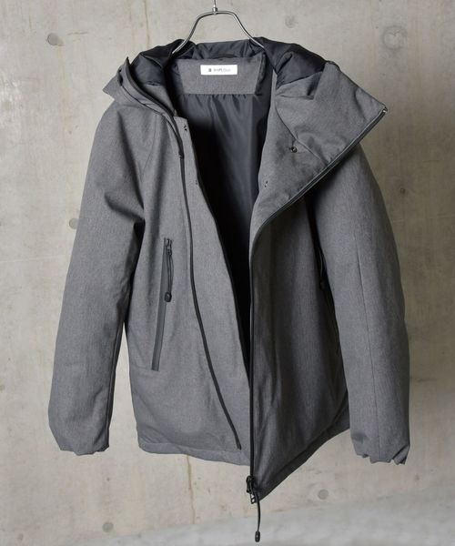 河田フェザー（カワダフェザー）の「SHIPS Days:河田フェザー フードダウンジャケット（ダウンジャケット/コート・メンズ・ネイビー/グレー・SMALL/MEDIUM/LARGE）」の4枚目の写真