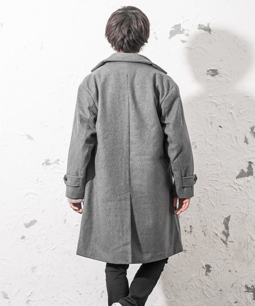 MinoriTY（マイノリティ）の「ビッグシルエットチェスターコート メルトン（チェスターコート・メンズ・ブラック/グレー/チャコール/ネイビー/キャメル・M/L）」の17枚目の写真