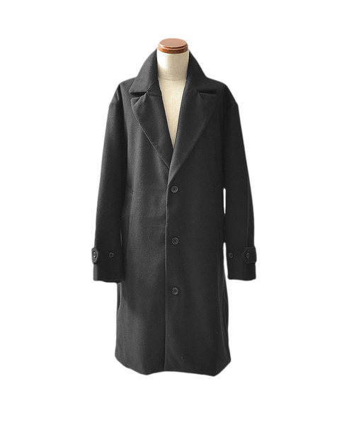 MinoriTY（マイノリティ）の「ビッグシルエットチェスターコート メルトン（チェスターコート・メンズ・ブラック/グレー/チャコール/ネイビー/キャメル・M/L）」の9枚目の写真