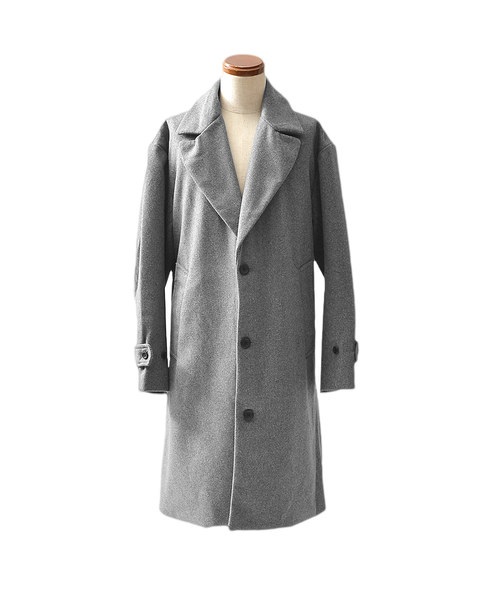 MinoriTY（マイノリティ）の「ビッグシルエットチェスターコート メルトン（チェスターコート・メンズ・ブラック/グレー/チャコール/ネイビー/キャメル・M/L）」の7枚目の写真
