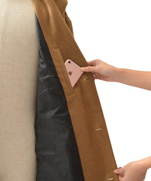 MinoriTY（マイノリティ）の「ビッグシルエットチェスターコート メルトン（チェスターコート・メンズ・ブラック/グレー/チャコール/ネイビー/キャメル・M/L）」の10枚目の写真