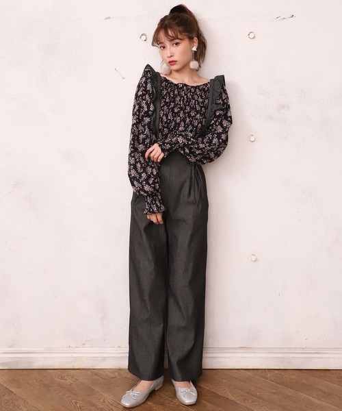 one after another NICE CLAUP（ワンアフターアナザーナイスクラップ）の「フリルサス付き ダブルレースアップパンツ（その他パンツ・レディース・ベージュ/ピンク/ブラック系その他/ドット・FREE）」の20枚目の写真