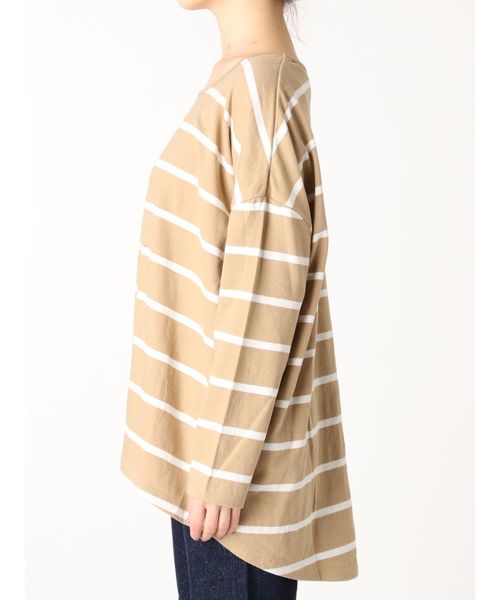 Ungrid(アングリッド)の「カラーボーダーロングスリーブTee(Tシャツ/カットソー・レディース・ライトグレー/ベージュ/オフホワイト・FREE)」の11枚目の写真