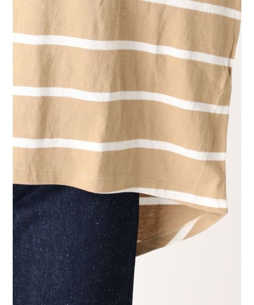 Ungrid(アングリッド)の「カラーボーダーロングスリーブTee(Tシャツ/カットソー・レディース・ライトグレー/ベージュ/オフホワイト・FREE)」の7枚目の写真