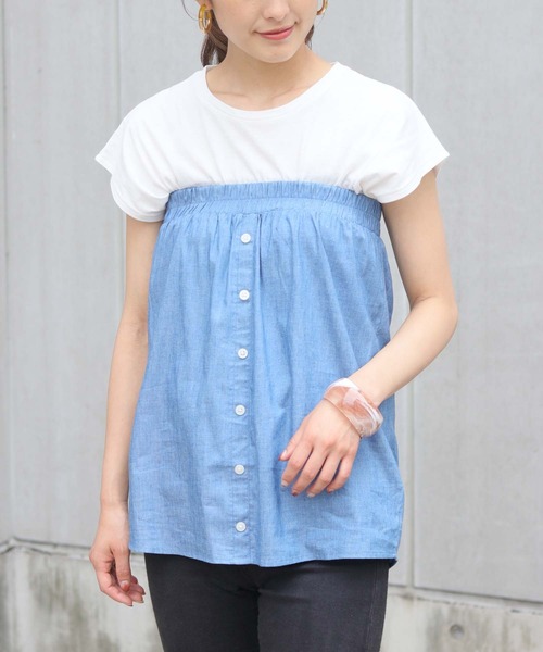 セール】【HER CLOSET】2WAYチューブトップスカート（シャツ