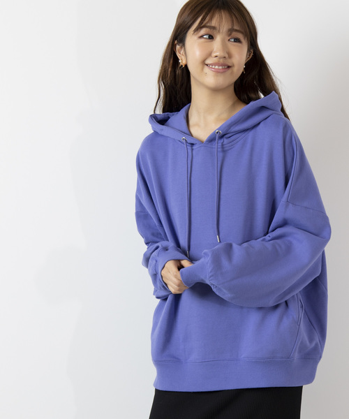 WEGO(ウィゴー)の「WEGO/デイリーカラールーズパーカー(パーカー・レディース・ホワイト/パープル/ピンク/杢グレー/ライトイエロー/ベージュ/ライトパープル・FREE)」の5枚目の写真