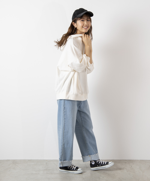 WEGO(ウィゴー)の「WEGO/デイリーカラールーズパーカー(パーカー・レディース・ホワイト/パープル/ピンク/杢グレー/ライトイエロー/ベージュ/ライトパープル・FREE)」の10枚目の写真