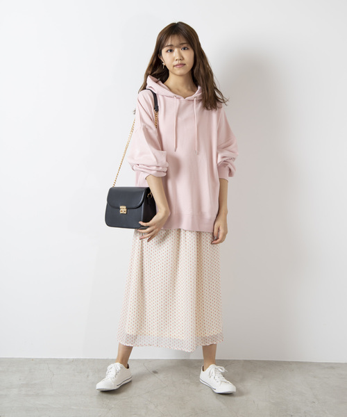 WEGO(ウィゴー)の「WEGO/デイリーカラールーズパーカー(パーカー・レディース・ホワイト/パープル/ピンク/杢グレー/ライトイエロー/ベージュ/ライトパープル・FREE)」の19枚目の写真