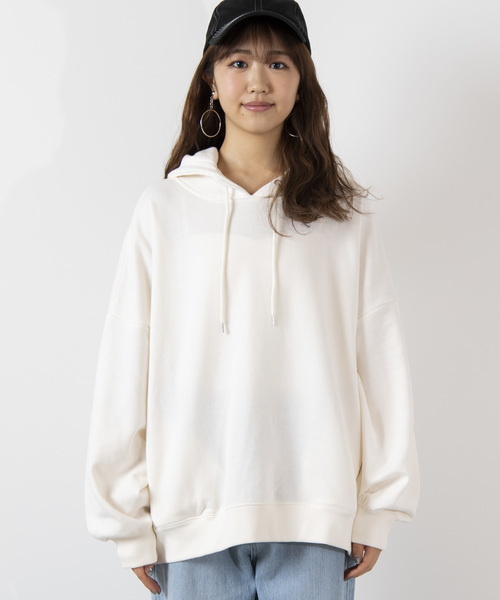 WEGO(ウィゴー)の「WEGO/デイリーカラールーズパーカー(パーカー・レディース・ホワイト/パープル/ピンク/杢グレー/ライトイエロー/ベージュ/ライトパープル・FREE)」の22枚目の写真