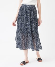花柄プリーツスカート