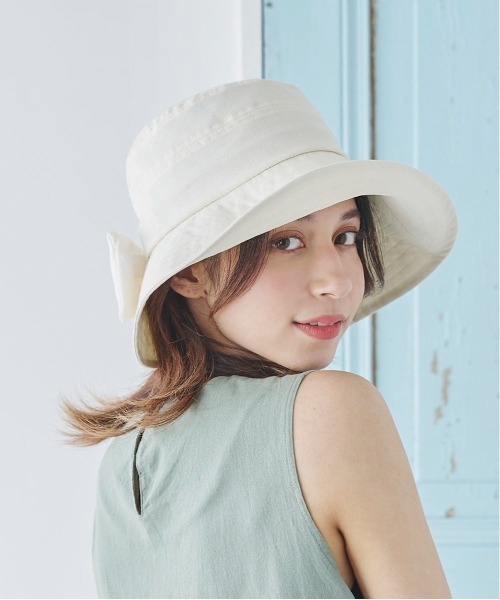 milsa(ミルサ)の「LM サイズフリーUVカットクロッシェ(ハット・レディース・ベージュ/ネイビー/ホワイト/ブラック/ブラウン・FREE)」の6枚目の写真