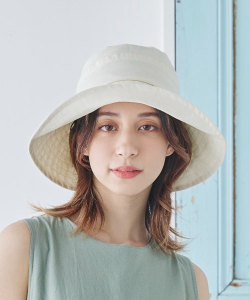 milsa(ミルサ)の「LM サイズフリーUVカットクロッシェ(ハット・レディース・ベージュ/ネイビー/ホワイト/ブラック/ブラウン・FREE)」の8枚目の写真