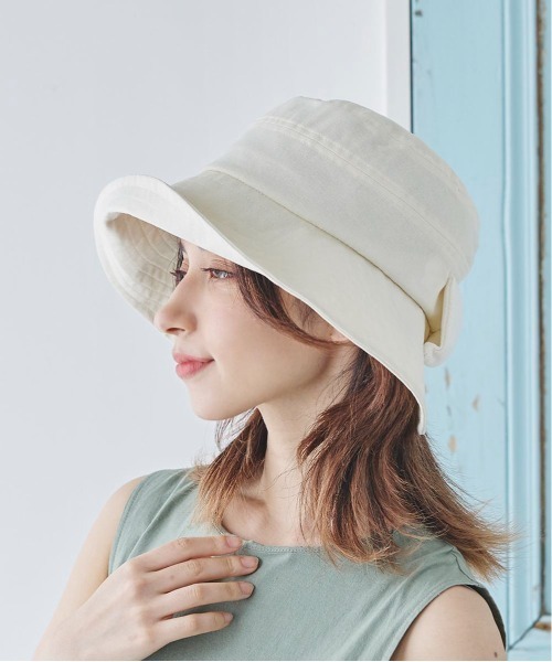 milsa(ミルサ)の「LM サイズフリーUVカットクロッシェ(ハット・レディース・ベージュ/ネイビー/ホワイト/ブラック/ブラウン・FREE)」の9枚目の写真