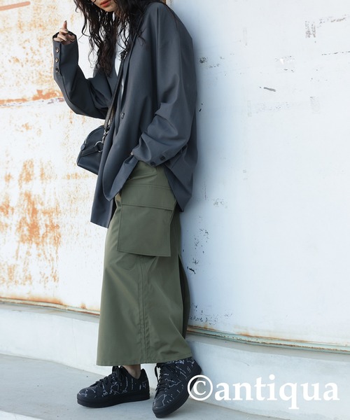 antiqua（アンティカ）の「MAP柄厚底スニーカー（スニーカー・レディース・ホワイト/ブラック・S/M/L/LL）」の11枚目の写真