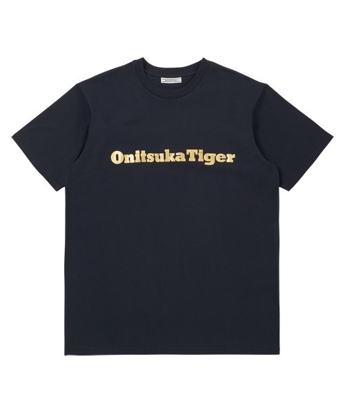 Onitsuka Tiger（オニツカタイガー）の「LOGO TEE / ロゴＴ（Tシャツ/カットソー・レディース・ホワイト×シルバー/ホワイト×ゴールド/ブラック×シルバー/ブラック×ゴールド・S/M/L/XL）」の4枚目の写真