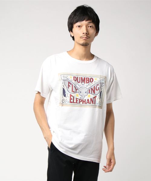 163(イチロクサン)の「直営店・WEB限定 163(イチロクサン)DUMBO フライングデザインヴィンテージライクTシャツ(Tシャツ/カットソー・メンズ・ホワイト/ネイビー・L/M/S)」の12枚目の写真