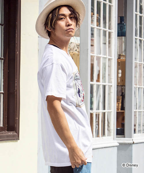 163(イチロクサン)の「直営店・WEB限定 163(イチロクサン)DUMBO フライングデザインヴィンテージライクTシャツ(Tシャツ/カットソー・メンズ・ホワイト/ネイビー・L/M/S)」の10枚目の写真