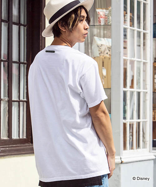 163(イチロクサン)の「直営店・WEB限定 163(イチロクサン)DUMBO フライングデザインヴィンテージライクTシャツ(Tシャツ/カットソー・メンズ・ホワイト/ネイビー・L/M/S)」の9枚目の写真