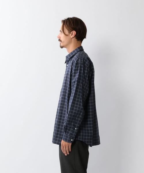 ★INDIVIDUALIZED SHIRTS steven alan ストライプ Single Needle Shirt, Pacific Blue Stripe – Steven Alan