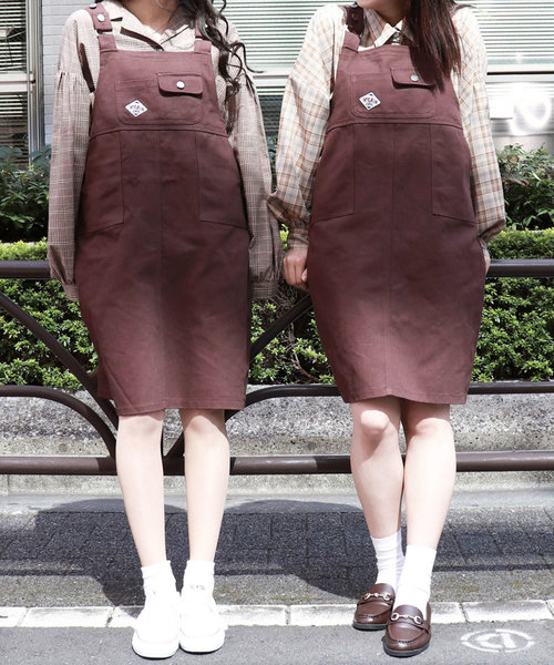 PairPair（ペアペア）の「ワッペン付ジャンスカ（ワンピース・レディース・ブラウン系その他/モカ・FREE）」の4枚目の写真