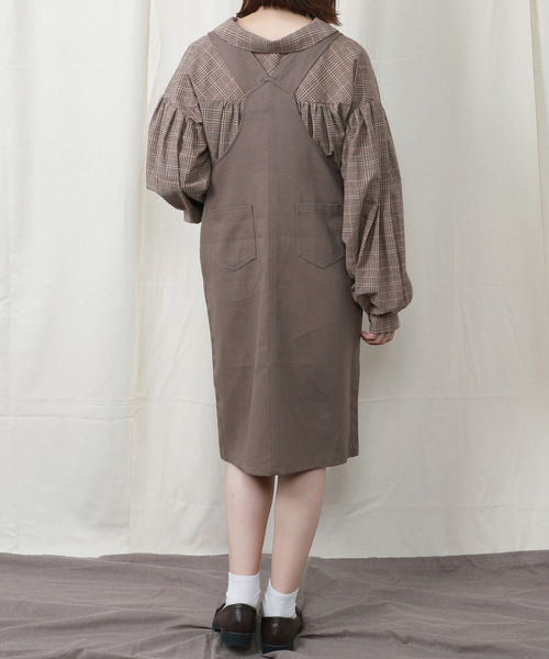 PairPair（ペアペア）の「ワッペン付ジャンスカ（ワンピース・レディース・ブラウン系その他/モカ・FREE）」の9枚目の写真