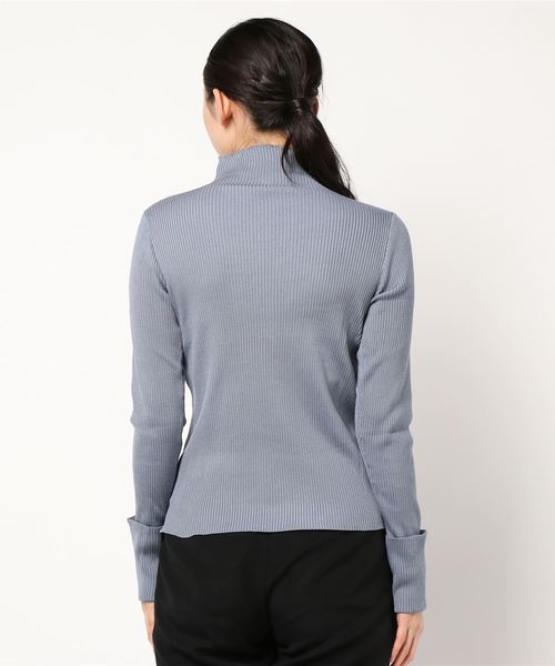 fifth（フィフス）の「ロールアップスリーブリブハイネック（ニット/セーター・レディース・ベージュ/ブルー/ブラウン・MEDIUM）」の18枚目の写真