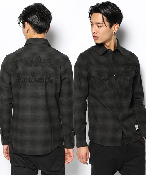 WEGO（ウィゴー）の「WEGO/オンブレ刺繍シャツ（シャツ/ブラウス・メンズ・ブラック/レッド・MEDIUM/LARGE）」の12枚目の写真