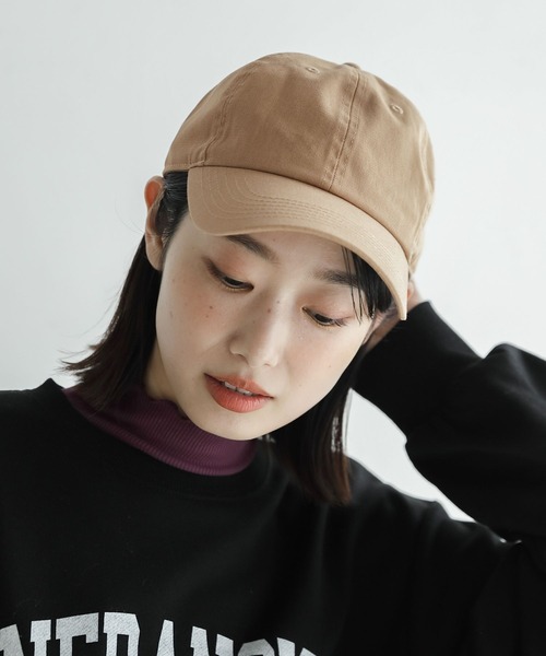 LAKOLE（ラコレ）の「【Newhattan/ニューハッタン】ツイルローキャップ / 878607（キャップ・レディース・ブラック/キャメル/ライトベージュ/ピンク×イエロー/ラベンダー/ロイヤルブルー/ピンク/グリーン/サックスブルー/チャコール/コーラル/ライトブルー/ブラウン系その他/オフホワイト/ダークオリーブ/ブラウン/ベージュ/ボルドー/ライトパープル/ライトグレー/ブルー・FREE）」の8枚目の写真