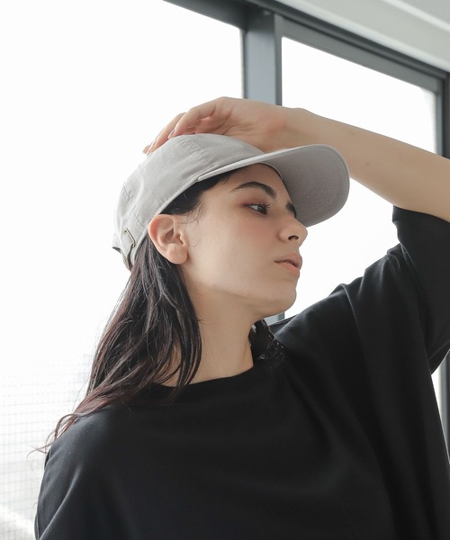 LAKOLE（ラコレ）の「【Newhattan/ニューハッタン】ツイルローキャップ / 878607（キャップ・レディース・ブラック/キャメル/ライトベージュ/ピンク×イエロー/ラベンダー/ロイヤルブルー/ピンク/グリーン/サックスブルー/チャコール/コーラル/ライトブルー/ブラウン系その他/オフホワイト/ダークオリーブ/ブラウン/ベージュ/ボルドー/ライトパープル/ライトグレー/ブルー・FREE）」の7枚目の写真