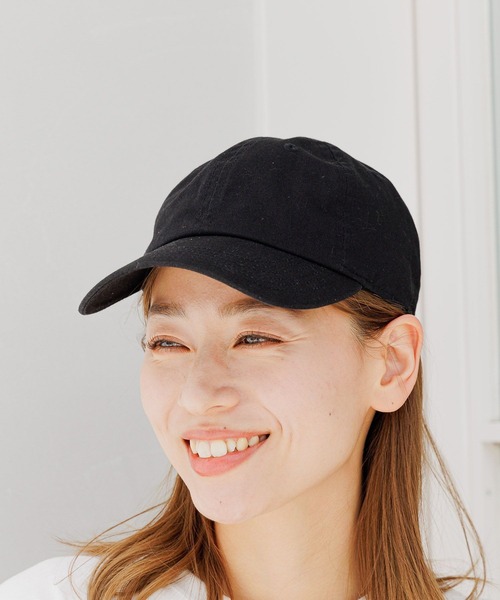 LAKOLE（ラコレ）の「【Newhattan/ニューハッタン】ツイルローキャップ / 878607（キャップ・レディース・ブラック/キャメル/ライトベージュ/ピンク×イエロー/ラベンダー/ロイヤルブルー/ピンク/グリーン/サックスブルー/チャコール/コーラル/ライトブルー/ブラウン系その他/オフホワイト/ダークオリーブ/ブラウン/ベージュ/ボルドー/ライトパープル/ライトグレー/ブルー・FREE）」の3枚目の写真