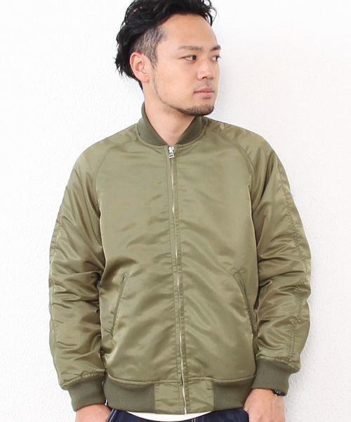 coen（コーエン）の「MA-1 フライトジャケット（ミリタリージャケット・メンズ・オリーブ/ブラック・LARGE/MEDIUM/X-LARGE/SMALL）」の16枚目の写真