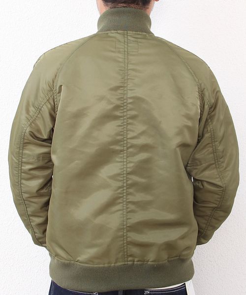 coen（コーエン）の「MA-1 フライトジャケット（ミリタリージャケット・メンズ・オリーブ/ブラック・LARGE/MEDIUM/X-LARGE/SMALL）」の9枚目の写真