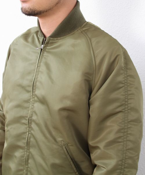 coen（コーエン）の「MA-1 フライトジャケット（ミリタリージャケット・メンズ・オリーブ/ブラック・LARGE/MEDIUM/X-LARGE/SMALL）」の10枚目の写真