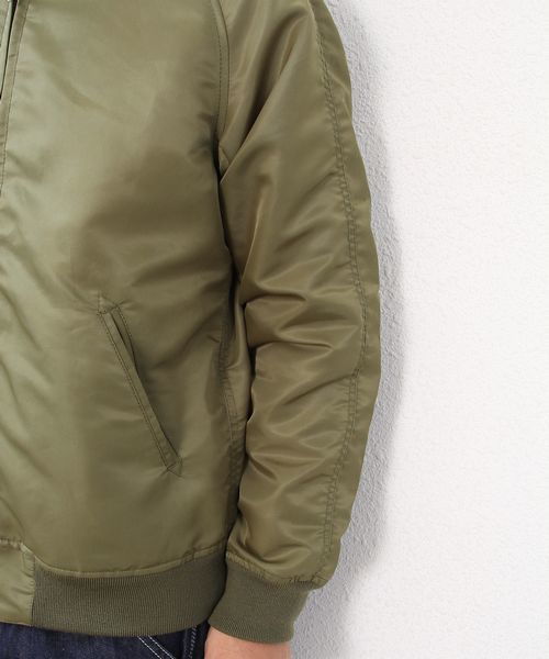 coen（コーエン）の「MA-1 フライトジャケット（ミリタリージャケット・メンズ・オリーブ/ブラック・LARGE/MEDIUM/X-LARGE/SMALL）」の11枚目の写真