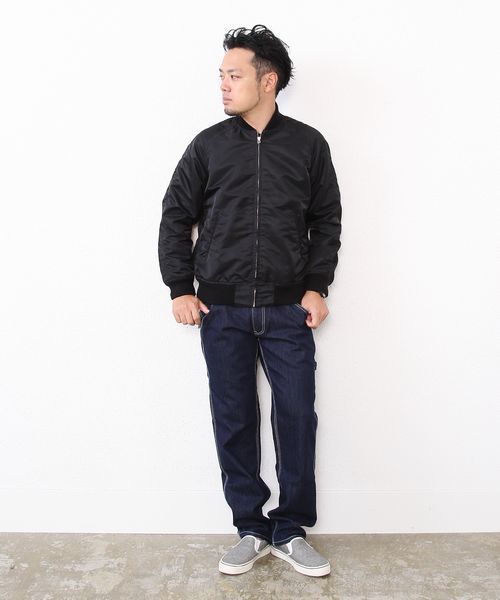 coen（コーエン）の「MA-1 フライトジャケット（ミリタリージャケット・メンズ・オリーブ/ブラック・LARGE/MEDIUM/X-LARGE/SMALL）」の6枚目の写真