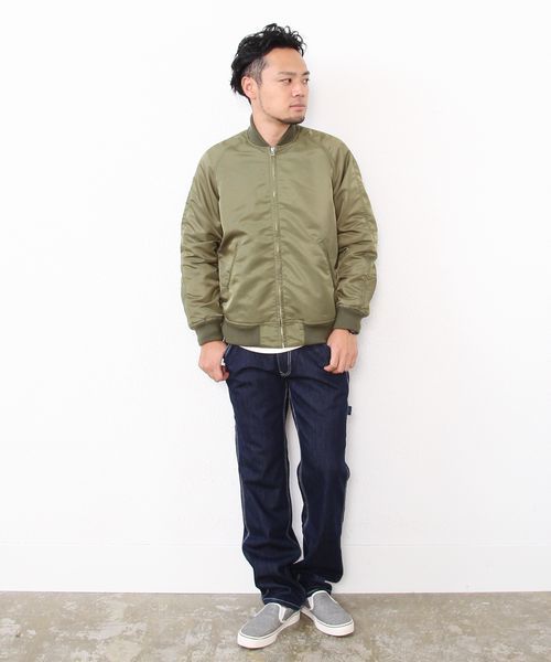 coen（コーエン）の「MA-1 フライトジャケット（ミリタリージャケット・メンズ・オリーブ/ブラック・LARGE/MEDIUM/X-LARGE/SMALL）」の8枚目の写真