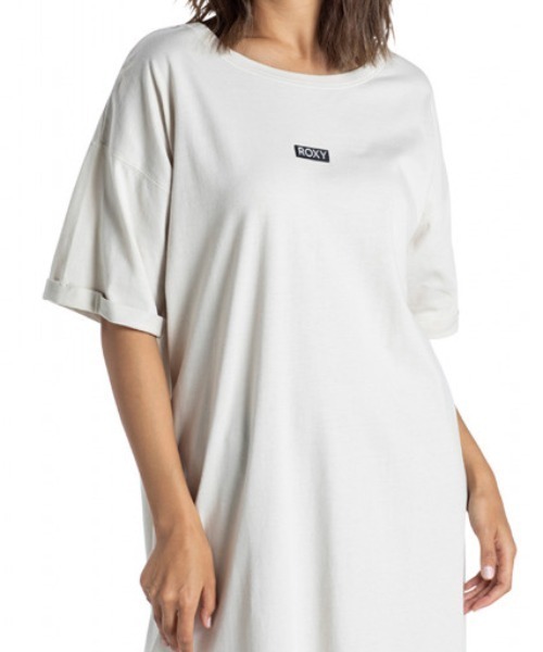 ROXY(ロキシー)の「SHE'S/ロキシー ワンピース ドロップショルダー ビッグシルエット(ワンピース・レディース・ホワイト/ブラック/パープル・SMALL/MEDIUM/LARGE)」の6枚目の写真