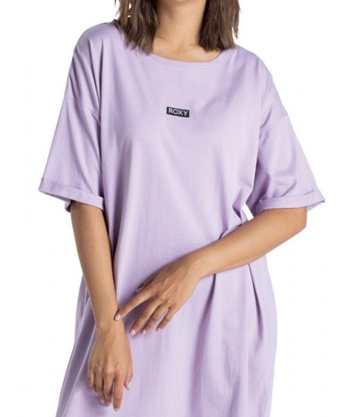 ROXY(ロキシー)の「SHE'S/ロキシー ワンピース ドロップショルダー ビッグシルエット(ワンピース・レディース・ホワイト/ブラック/パープル・SMALL/MEDIUM/LARGE)」の8枚目の写真