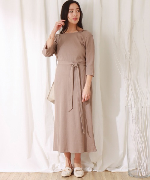 libelle more(リベル モア)の「ランダムテレコカシュクール2WAYワンピース(ワンピース・レディース・ブラック/ネイビー/モカ・M/L)」の19枚目の写真