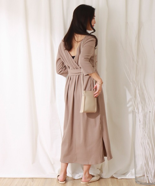 libelle more(リベル モア)の「ランダムテレコカシュクール2WAYワンピース(ワンピース・レディース・ブラック/ネイビー/モカ・M/L)」の17枚目の写真