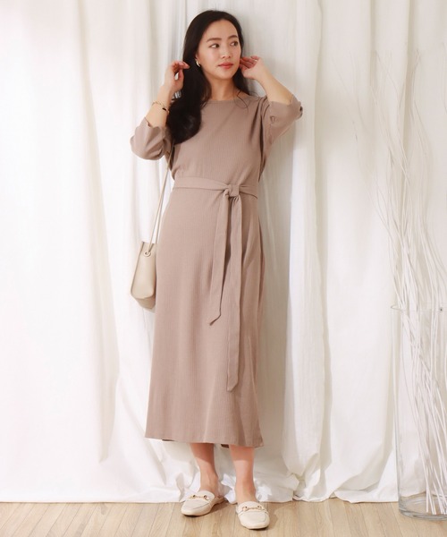 libelle more(リベル モア)の「ランダムテレコカシュクール2WAYワンピース(ワンピース・レディース・ブラック/ネイビー/モカ・M/L)」の18枚目の写真