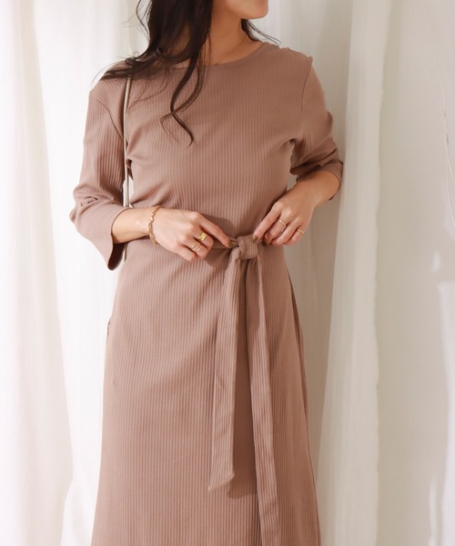 libelle more(リベル モア)の「ランダムテレコカシュクール2WAYワンピース(ワンピース・レディース・ブラック/ネイビー/モカ・M/L)」の15枚目の写真