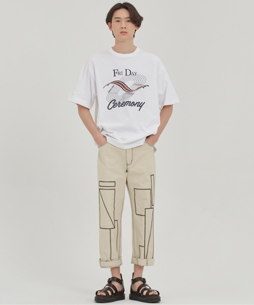 ROMANTIC CROWN(ロマンティッククラウン)の「【ROMANTIC CROWN】TRACK AND FIELD TEE / ロマンティッククラウン トラック アンド フィールド Tシャツ(Tシャツ/カットソー・メンズ・ブラック/ホワイト/ネイビー・MEDIUM/LARGE/SMALL/X-LARGE)」の6枚目の写真
