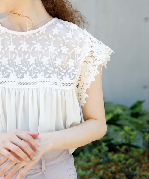 flower（フラワー）の「リトルブーケブラウス（シャツ/ブラウス・レディース・ホワイト/ブルー/ピンク・FREE）」の9枚目の写真