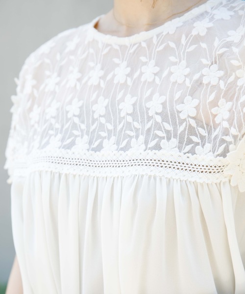 flower（フラワー）の「リトルブーケブラウス（シャツ/ブラウス・レディース・ホワイト/ブルー/ピンク・FREE）」の14枚目の写真