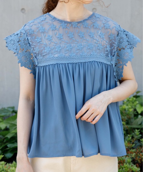 flower（フラワー）の「リトルブーケブラウス（シャツ/ブラウス・レディース・ホワイト/ブルー/ピンク・FREE）」の19枚目の写真