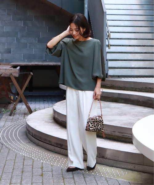 Noble - シアーシフォンタックスリーブブラウス Noble（ノーブル）の「シアーシフォンタックスリーブブラウス