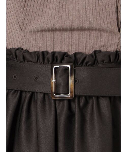 dazzlin（ダズリン）の「ハイウエストコンビワンピース（ワンピース・レディース・ブラック/ブラウン/モカ・FREE）」の18枚目の写真