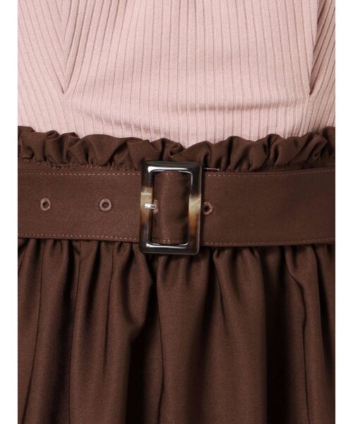 dazzlin（ダズリン）の「ハイウエストコンビワンピース（ワンピース・レディース・ブラック/ブラウン/モカ・FREE）」の19枚目の写真