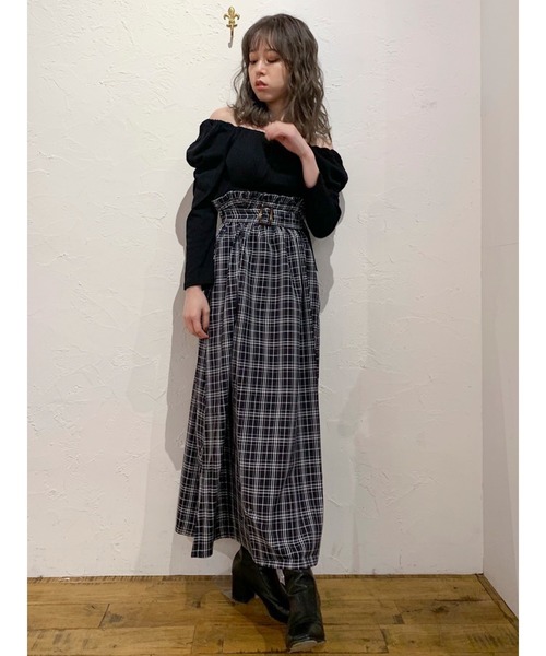 dazzlin（ダズリン）の「ハイウエストコンビワンピース（ワンピース・レディース・ブラック/ブラウン/モカ・FREE）」の9枚目の写真